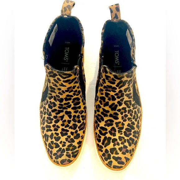 Toms Leopard Print Slip-On Ankle Boots - Picture 2 of 14